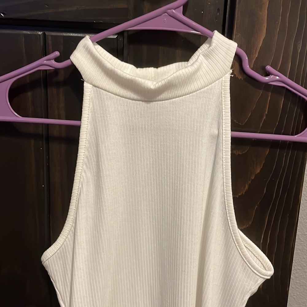 White Halter Top Bodysuit.
